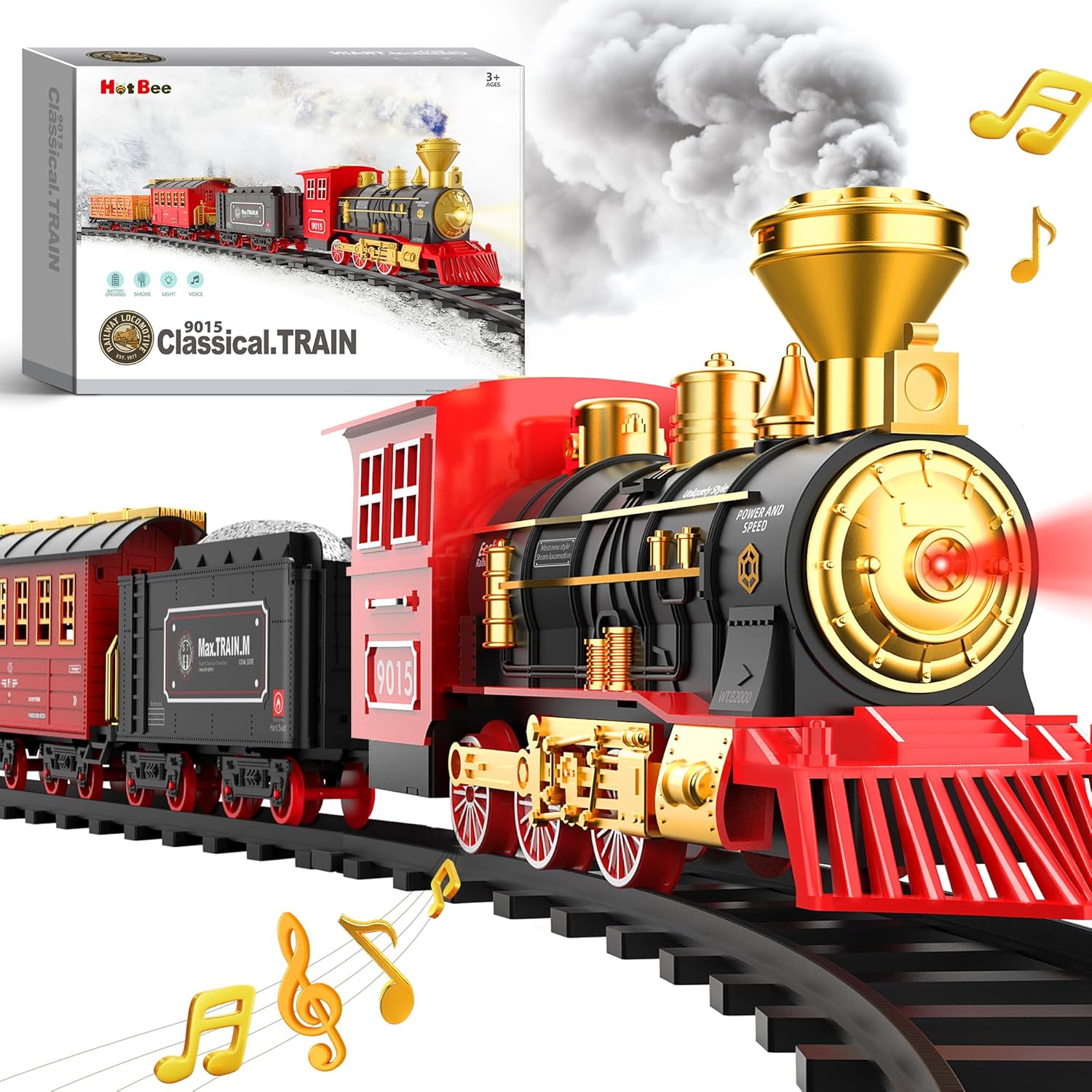 Hot Bee Train Set - Exciting Toy Train for Kids with Lights & Sound