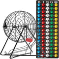 MR CHIPS 11 in Tall Professional Bingo Set with Steel Cage - Durable