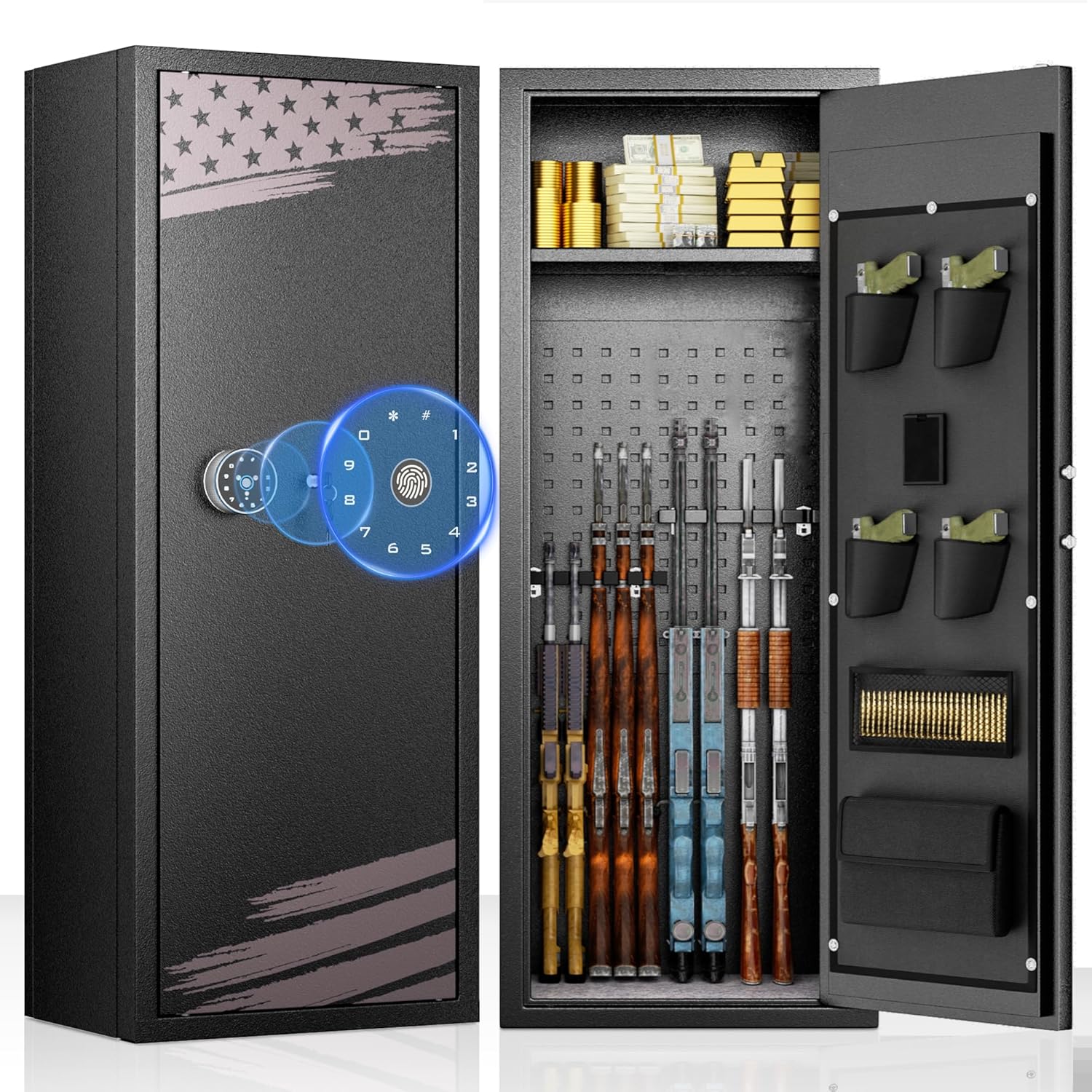 INTERGREAT 12-14 Gun Safe for Home with Quick Access Features