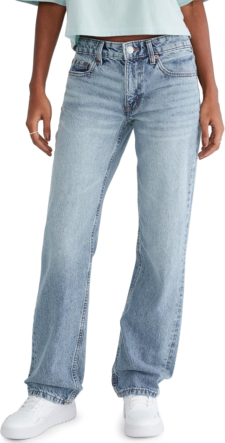 AEROPOSTALE Womens Low Rise Baggy Jean for Vintage Style Lovers