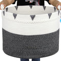 Casaphoria Large Blanket Basket 22in x 16in Boho Woven Storage - XXL