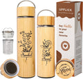 Personalized 15 oz Bamboo Tea Tumbler - Custom Engraved Gift