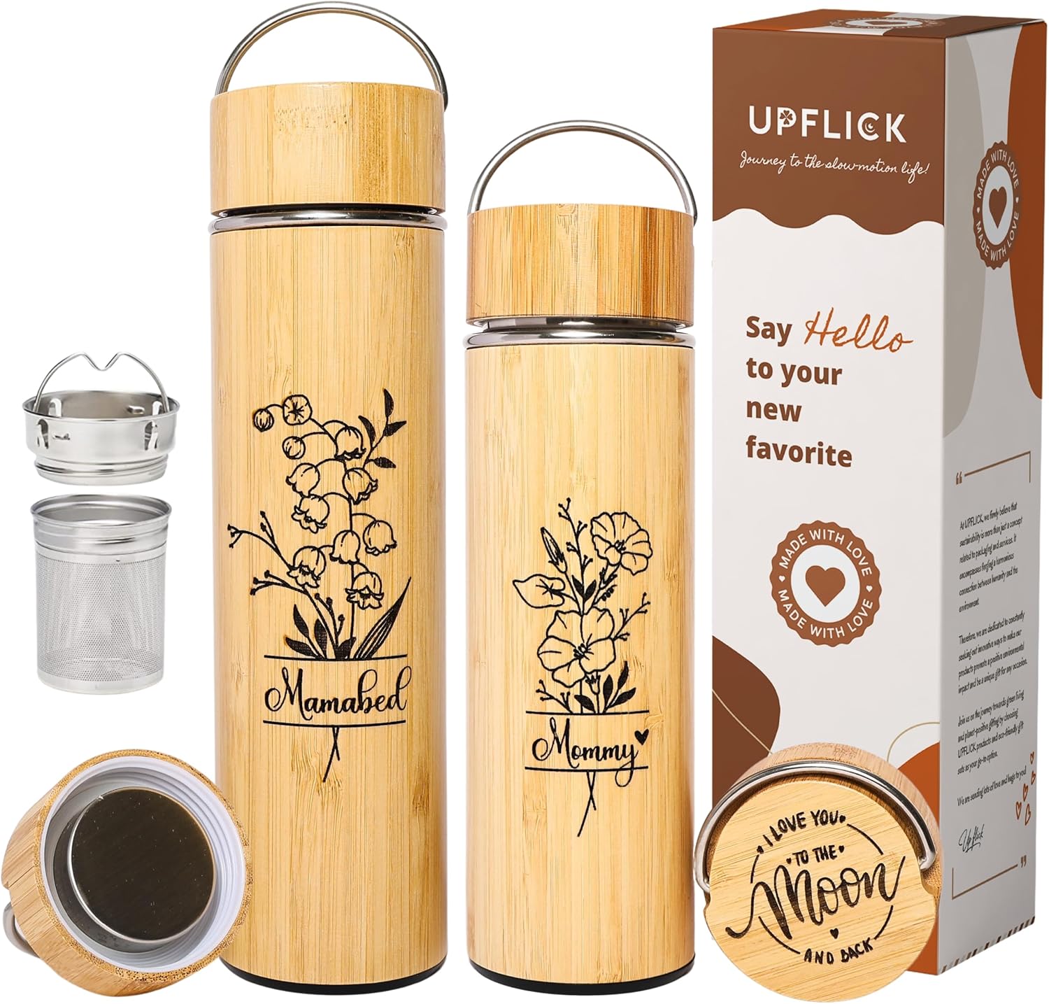 Personalized 15 oz Tea Tumbler with Custom Engraving Gift