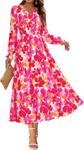 Women's Long Sleeve Floral Maxi Dress 2025 - Trendy Bohemian Look