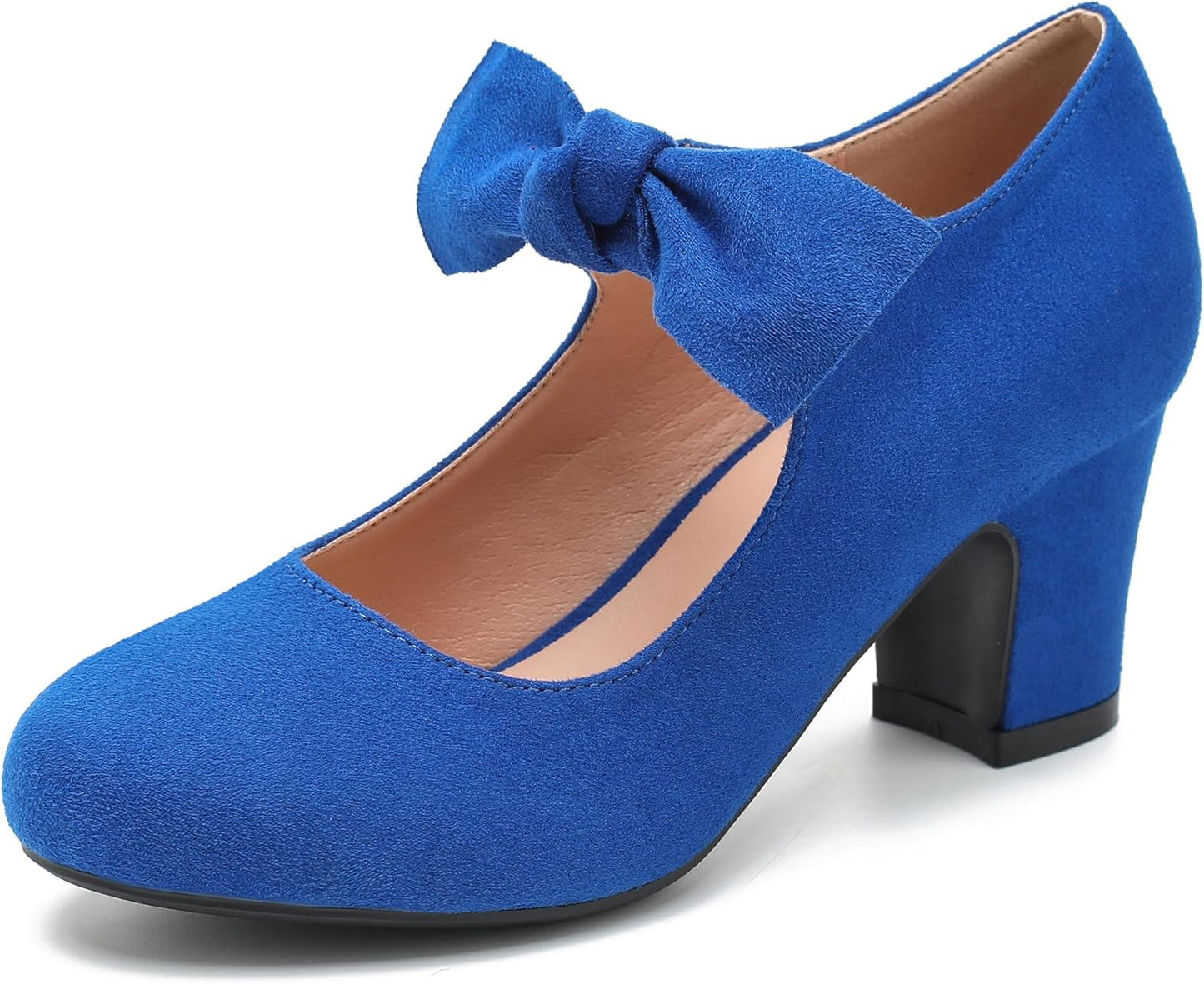 Stylish Women's Bow Mary Jane Low Block Heels for Any Occasion