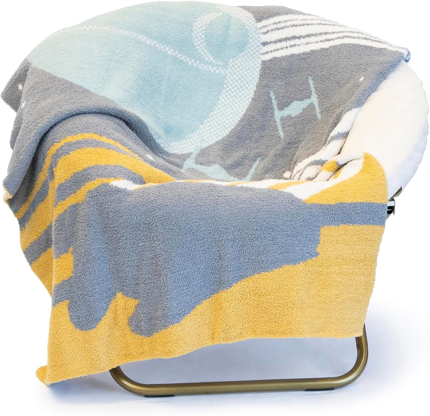 Star Wars Feather Knit Fluffy Throw Blanket for Cozy Comfort