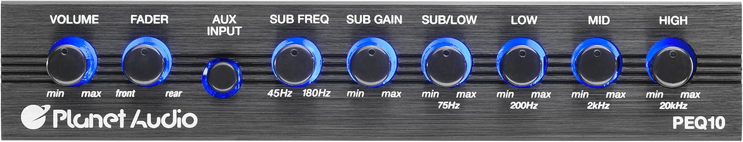 Planet Audio PEQ10 Car Equalizer - Enhance Your Sound Experience
