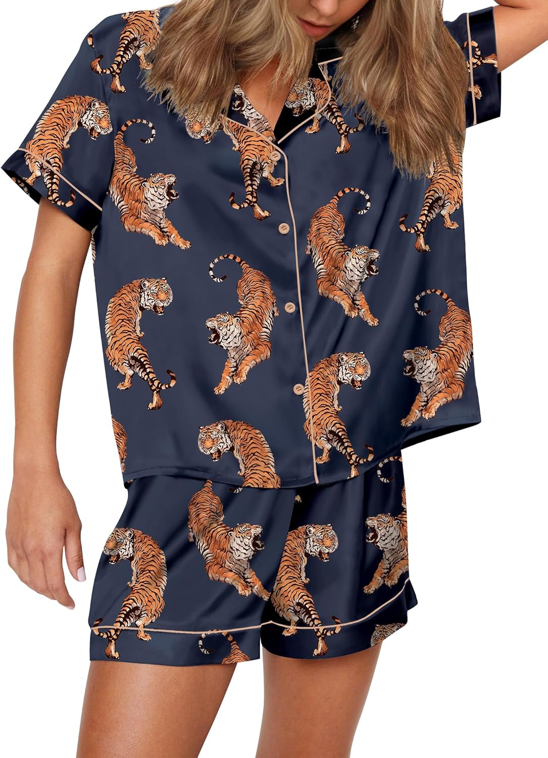 Funny Graphic Pajamas for Women Set - Stylish Sleepwear Set