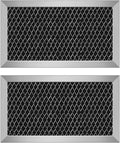 2Pcs Microwave Charcoal Filter Replacement 6.15in x 3.95in - Pack of 2