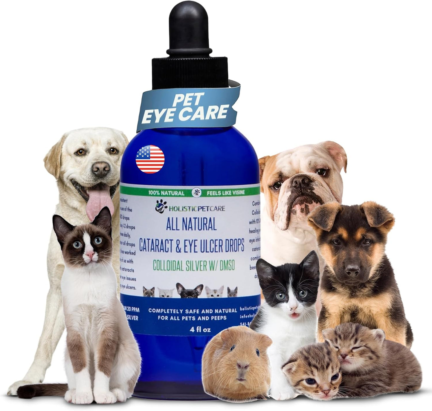 Eye Ulcer Drops for Dogs and Cats - Natural Eye Care Solution