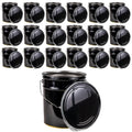 5 Gallon Black Metal Bucket with Lever Lock Pail Lid (18 Pack)