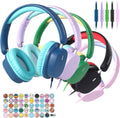 Kids Headphones 5-Pack for K-12 School - Wired Over-Ear with Mic