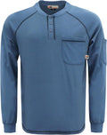 VATRENUS FR Henley Long Sleeve Shirt for Men - Lightweight FR