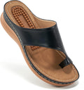 Aomigoct Sandals for Women Wedge Shoes - Comfortable Orthopedic HIDE