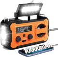 Hand Crank Emergency Radio - 10000mAh Weather Radio with Solar Power