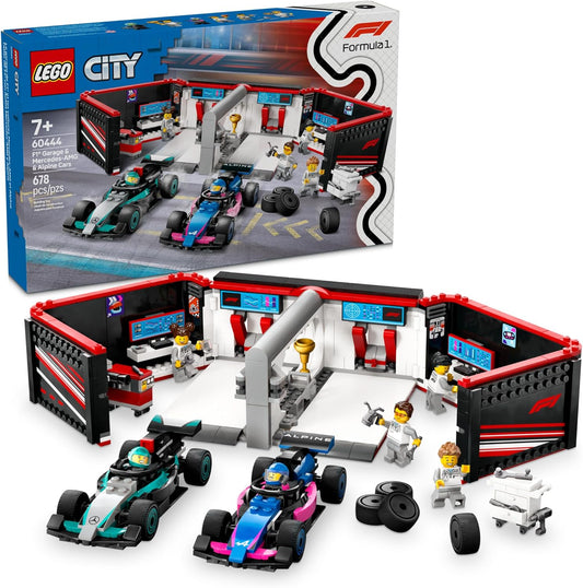 LEGO City F1 Garage & Mercedes-AMG Cars Toy for Kids Ages 7