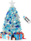 3FT Small Christmas Tree with 80 LED Lights and 110 Ornaments