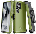 Army Green Samsung Galaxy S25 Ultra Case with Belt Clip - Heavy Duty