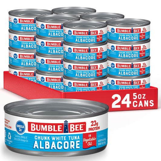 Bumble Bee Chunk White Albacore Tuna in Oil, 5 oz Can Pack of 24