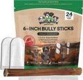 Thin 6 Bully Sticks for Dogs - 24 Count - Natural Puppy Chews