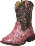 ROPER Unisex-Child Glitter Square Toe Cowgirl Boot Western - Easy