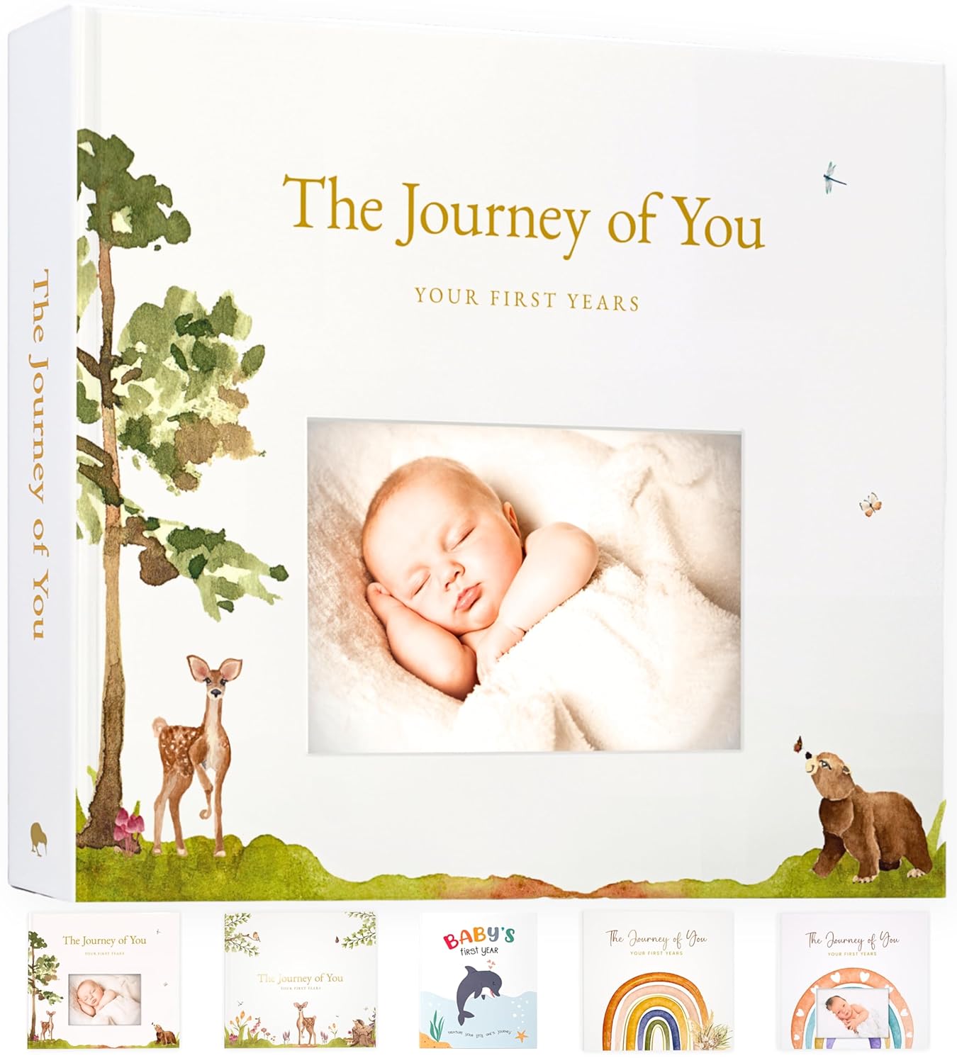 Woodland Baby Memory Book for New Parents and Baby Showers