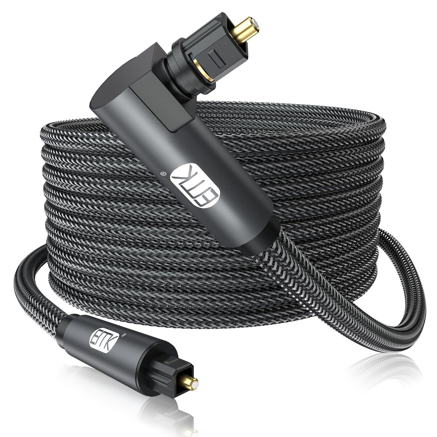 EMK 90 Degree Toslink Optical Cable for Home Theater Systems