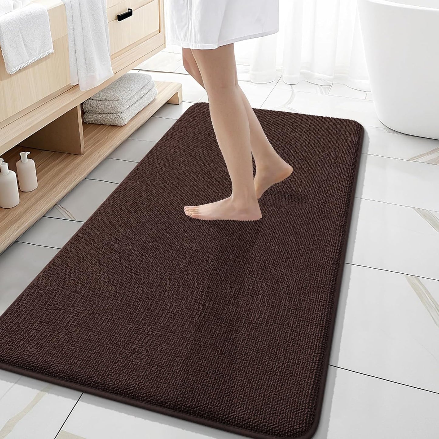 OLANLY Thick Memory Foam Bath Mat Rug for Luxurious Comfort
