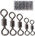 Fishing Barrel Swivels Set 210pcs Rolling Bearing Snaps - Smooth 360