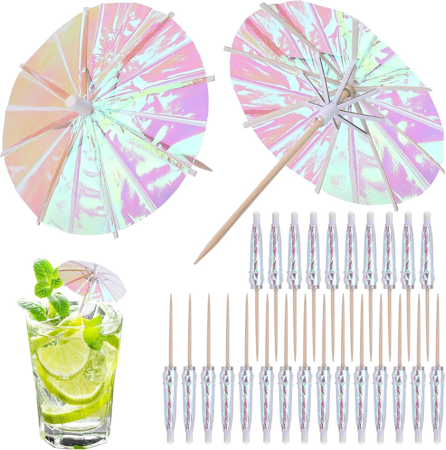 Summer Vibes! Colorful Drink Umbrellas Set