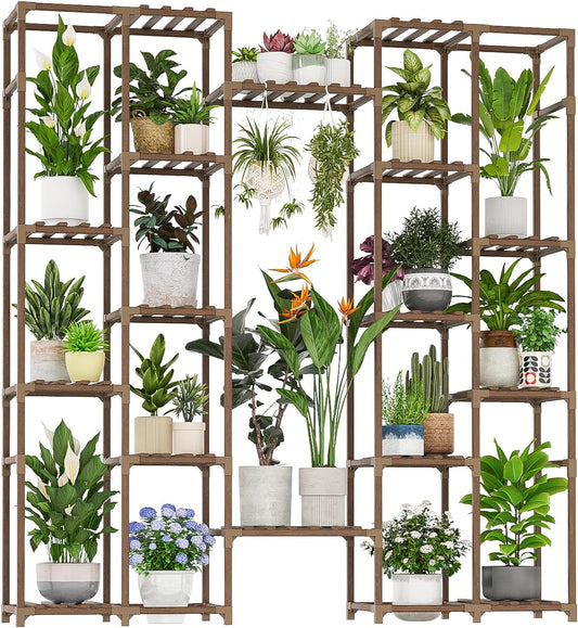 Indoor Tall Hanging Plant Shelf with 16 Tiers for Multiple Plants