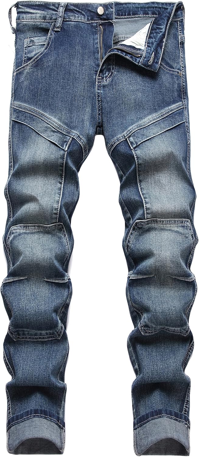 JUNBAOSS Men's Slim Fit Stretch Jeans for Stylish Comfort