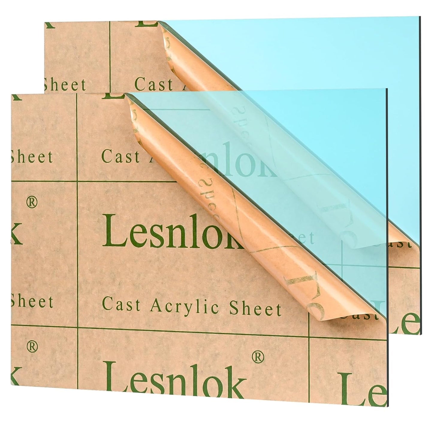 Lesnlok Cyan Acrylic Sheets 1/8 inch Thick for DIY Projects