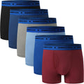 BAMBOO COOL Boys' Underwear Moisture-Wicking Boxer Briefs 6-Pack Soft