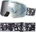 Kids Ski Goggles OTG - Anti-Fog UV Protection for Ages 4-14