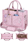FIORETTO Canvas Tote Bag for Women with Zipper Closure