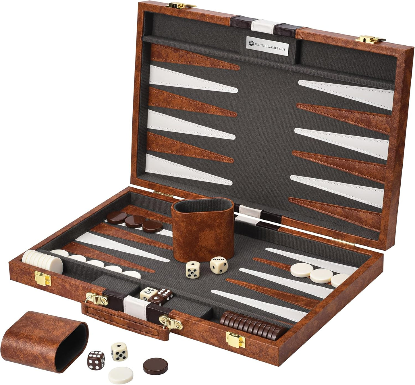 Travel Backgammon Set with Strategy Guide for Fun Games
