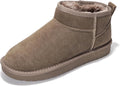 Genuine Suede Ankle Boots for Women - Warm, Water Resistant