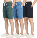 Womens Cotton French Terry 9ft Bermuda Shorts 3 Pack - Comfortable