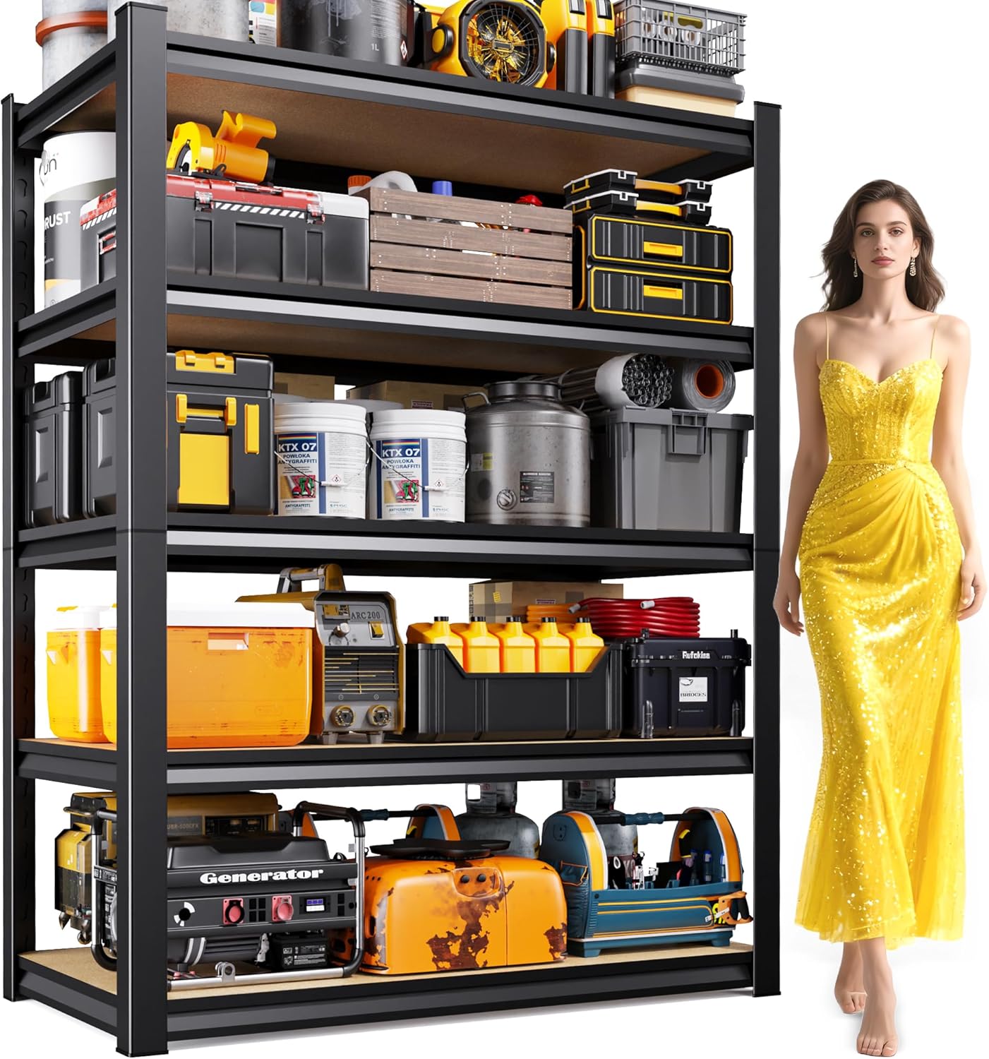 71in Heavy Duty Garage Shelving Unit for Ultimate Storage Needs