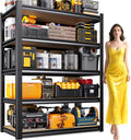5-Tier Garage Shelving Heavy Duty Storage Shelves - Adjustable Metal