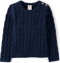 Girls and Toddler Long Sleeve Cable Knit Sweater - 100% Cotton