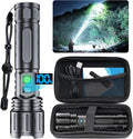Hoxida 20K Lumens Rechargeable Flashlight - Super Bright for Camping