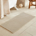 Pale Beige Bathroom Rug by TYUU: Non Slip & Super Absorbent