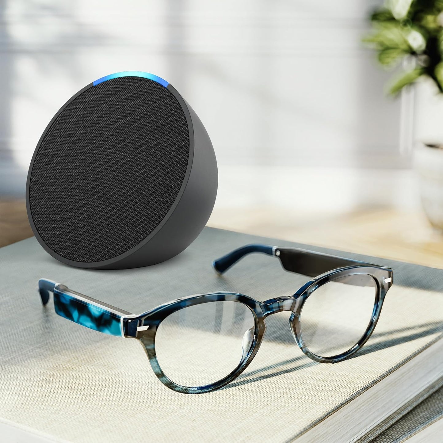 Alexa Smart Glasses + Echo Pop Bundle