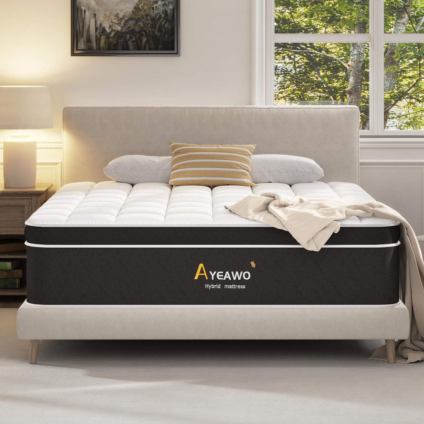 Queen Mattress 14 Inch Hybrid Mattress for Ultimate Comfort