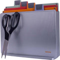 4-Piece Non-Toxic Cutting Board Set with Premium Scissors - Tall