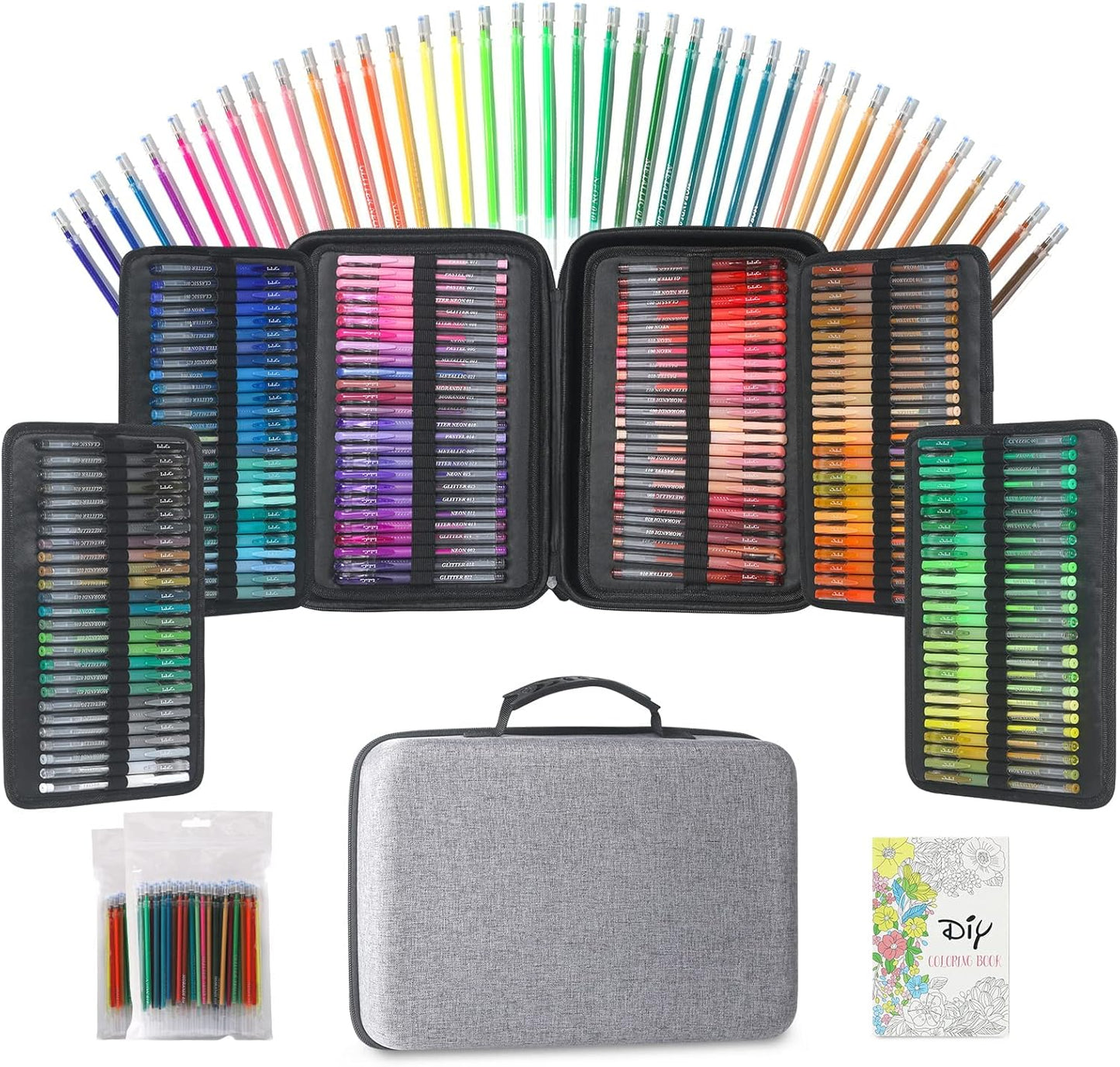 Gel Pens for Adult Coloring Book - 312 Pack with Case