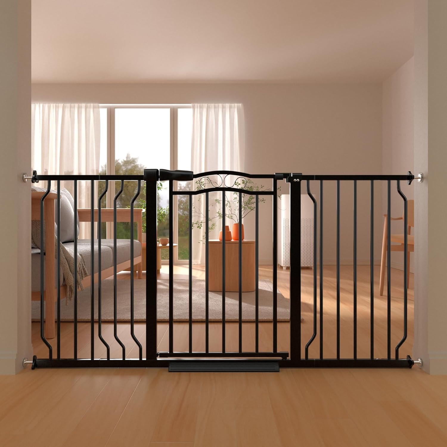 Extra Wide Baby Gate for Doorways with Auto Close Feature