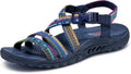 Womens Reggae Sew Me Boho Woven Strappy Slingback - Colorful Vegan